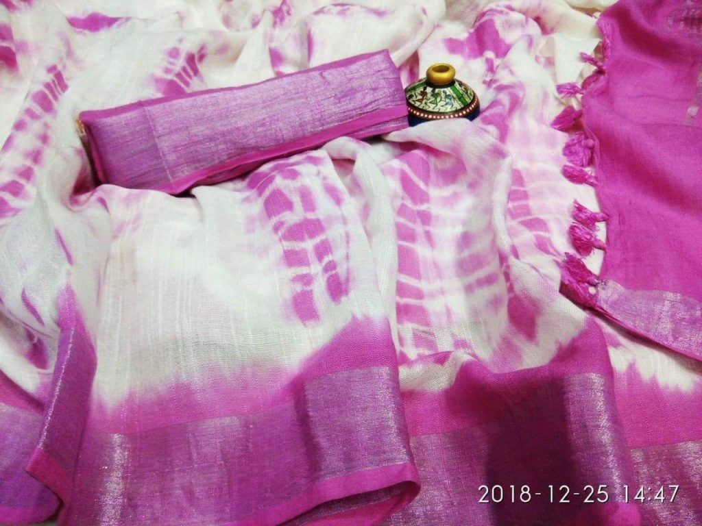 Linen Shibori Sarees