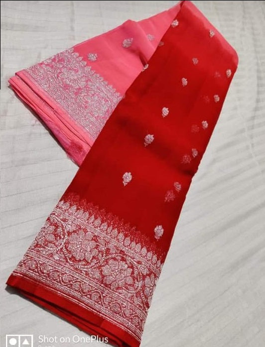 Banarasee Shaded Khaddi Saree