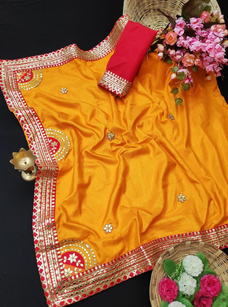 Wedding Gota Patti Saree