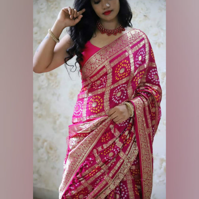 Bandhani Ghatchola Saree