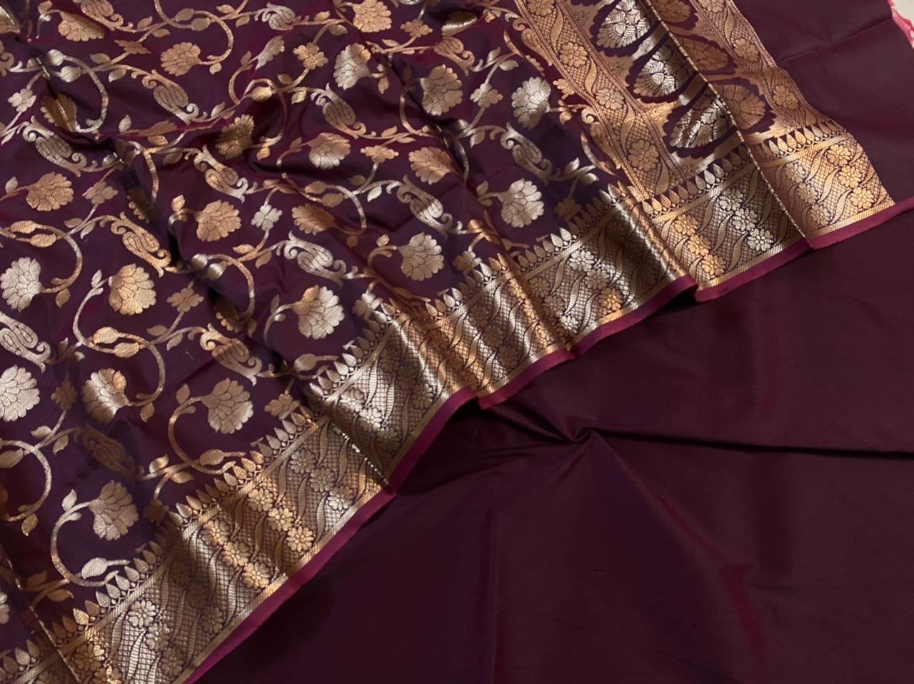 Pure banarasi silk dress material best sale