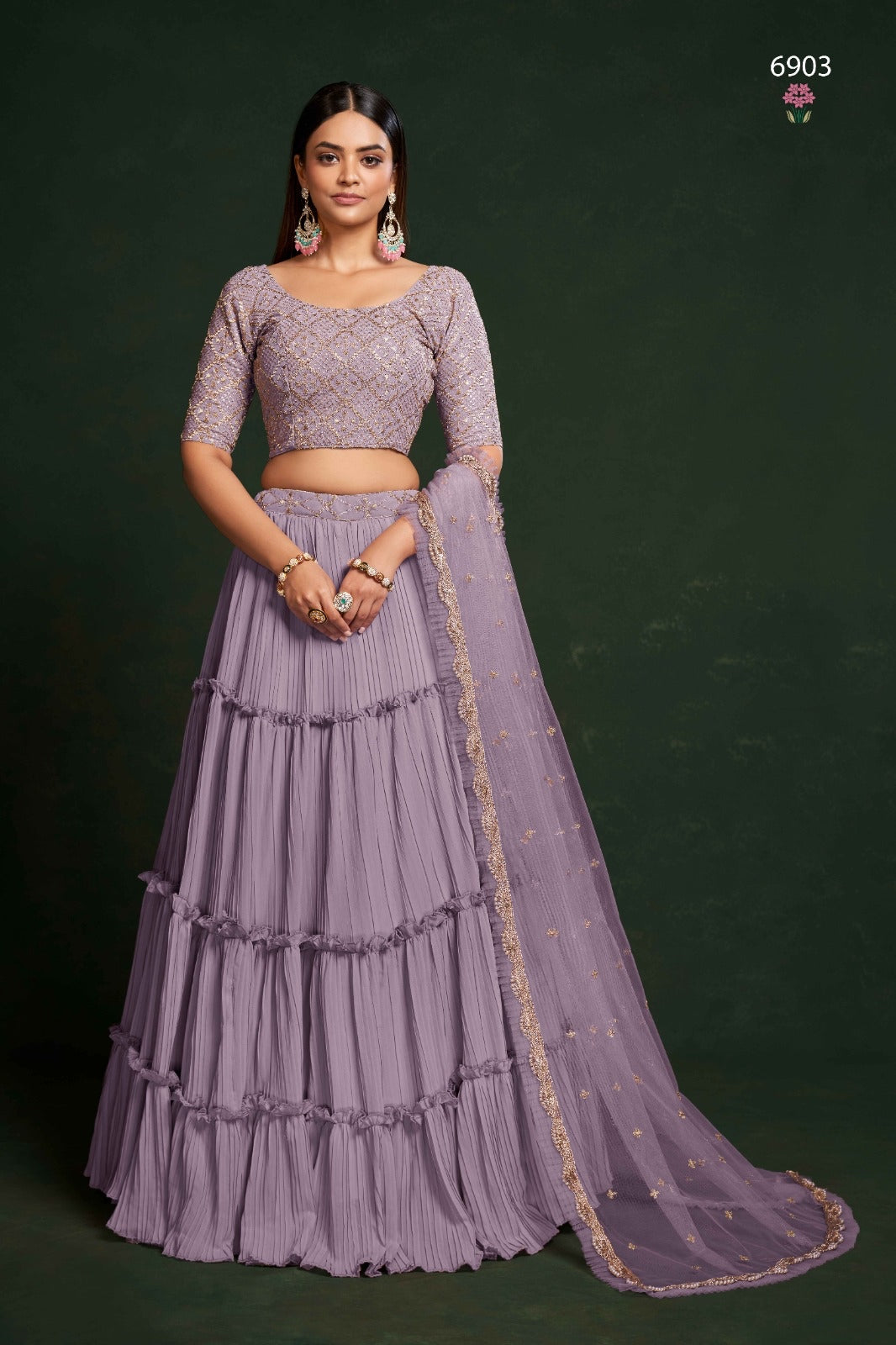 Stylish Mauve Lehenga