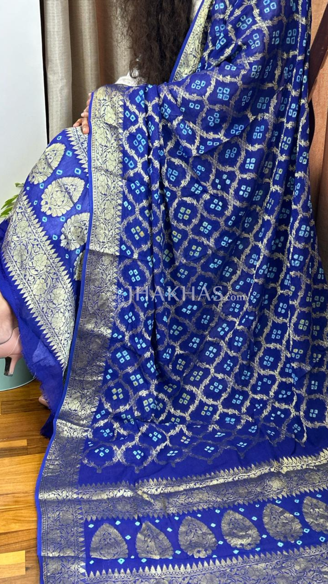 Sea blue gharchola dupatta in Georgette