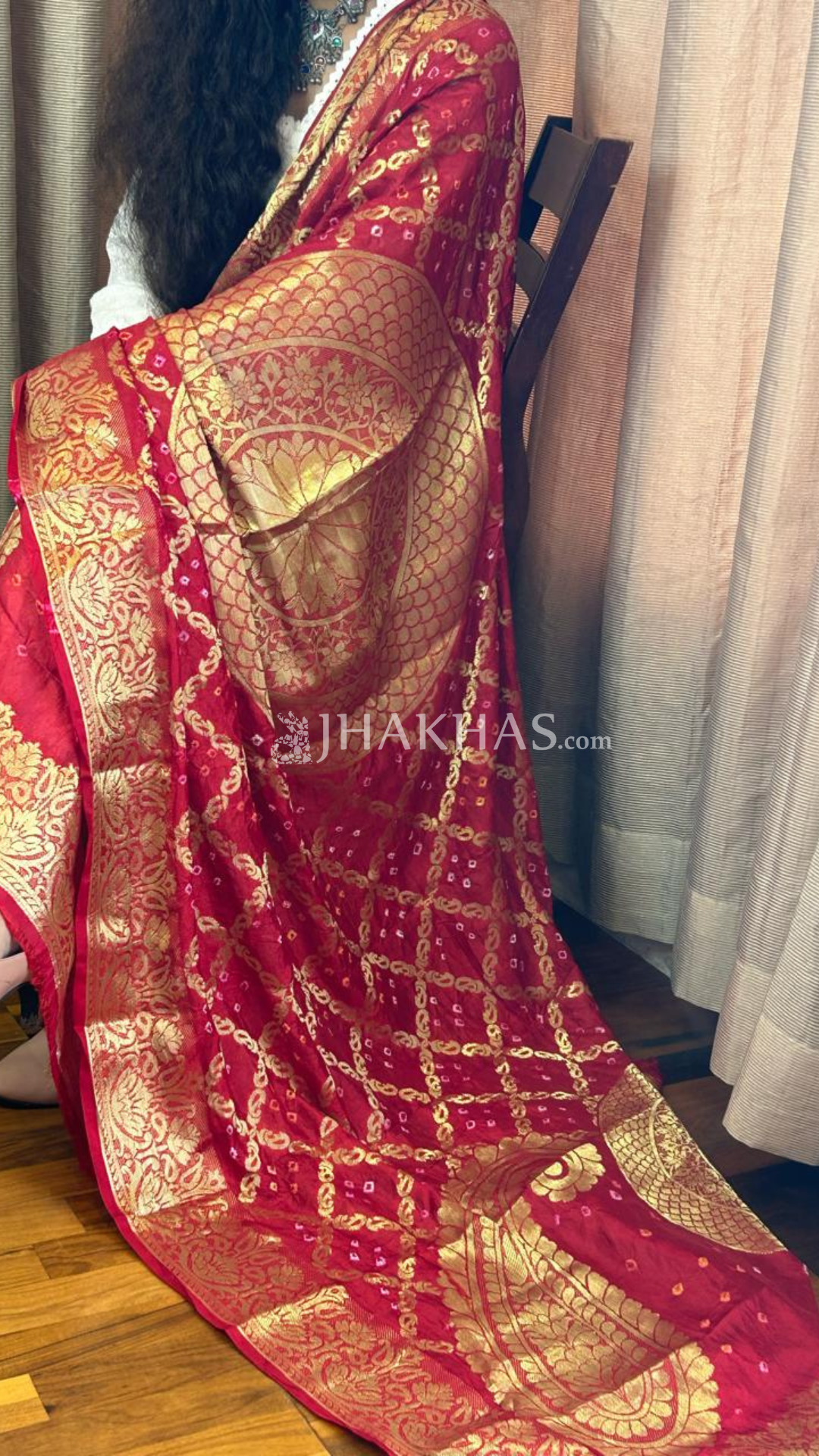 Dulhan Red Soft Silk Gharchola Dupatta