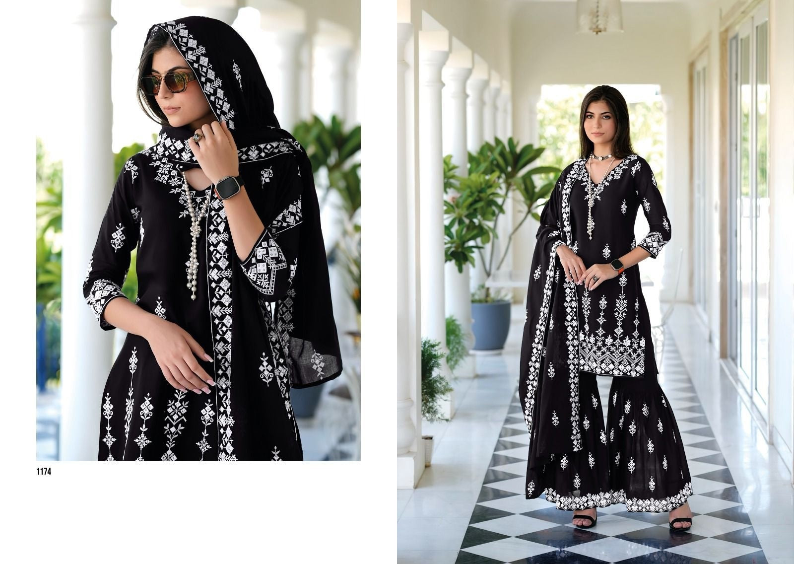 Gharara-Bottom Suit Set (Readymade)