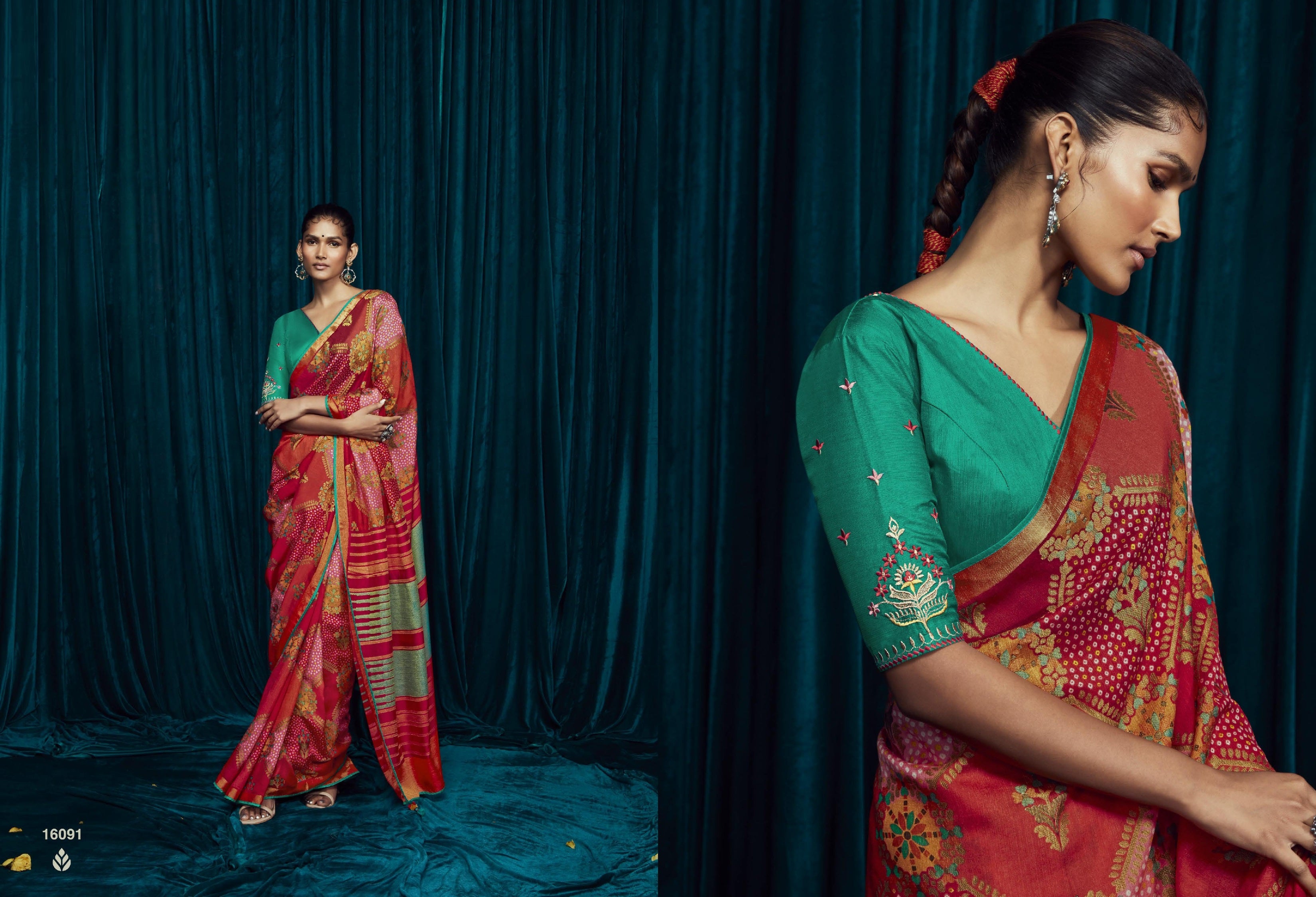 Red Brasso Saree