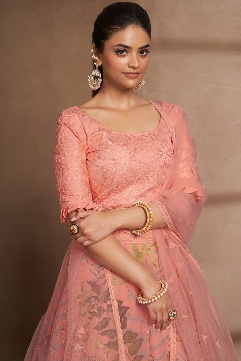 Bridesmaid Peach Lehenga