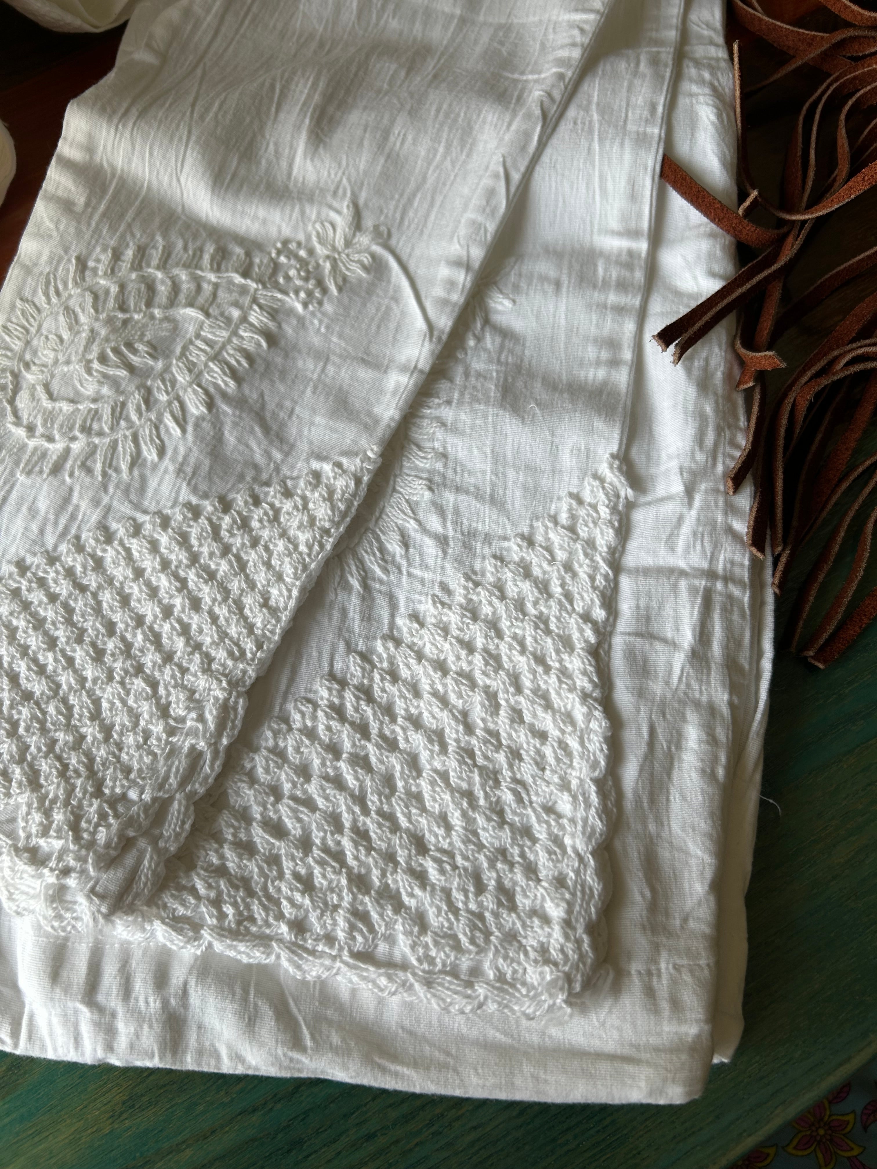Chikankari Pant White Stretchable