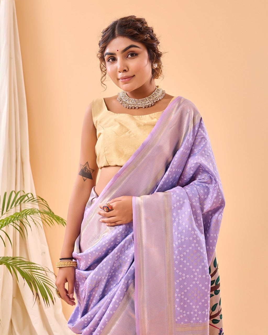 Paithani Banarasi Saree in lavender