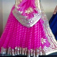 Pink Mothra Gota Patti Saree