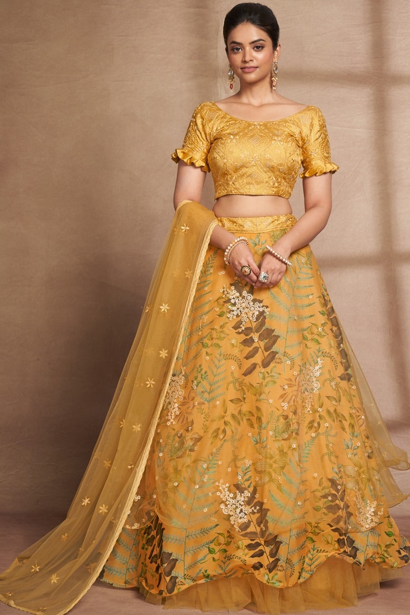 Yellow Lehenga For Haldi