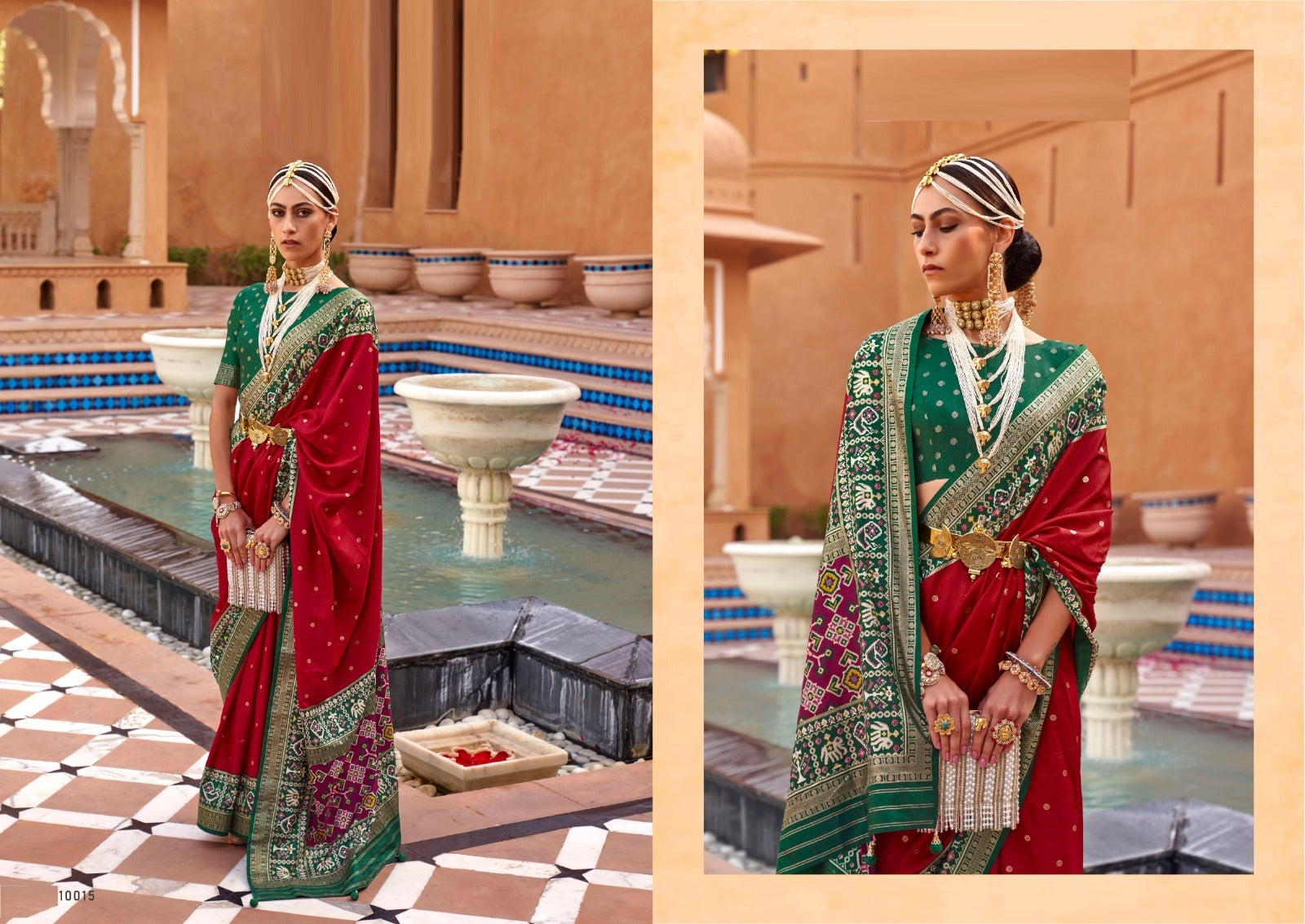Red Patola Silk Saree With Blouse