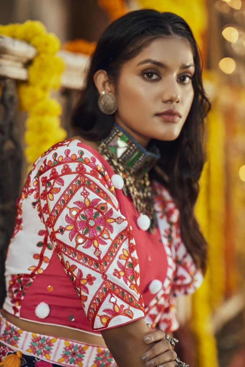 Blue Pink Navratri Lehenha Choli