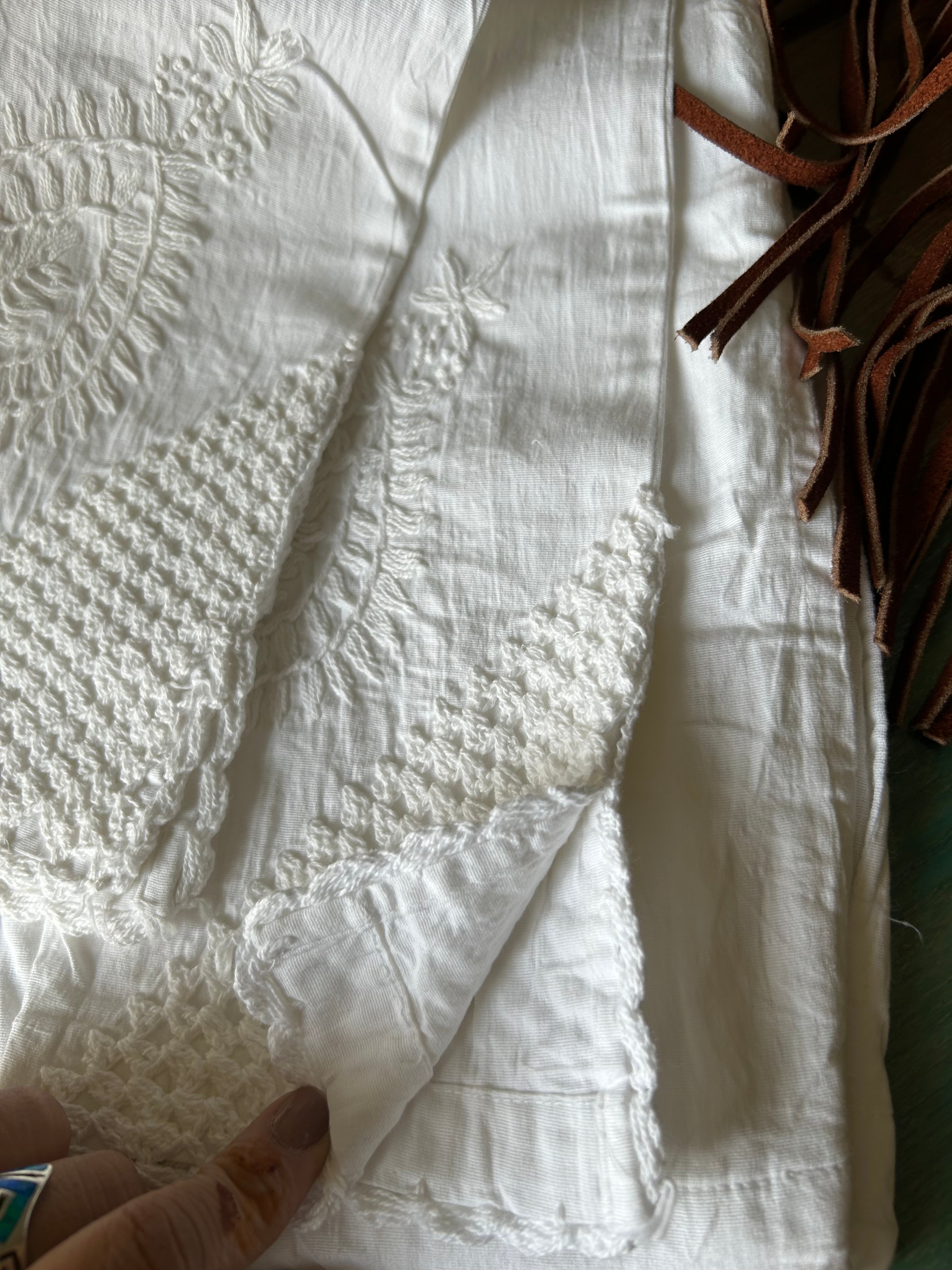 Chikankari Pant White Stretchable