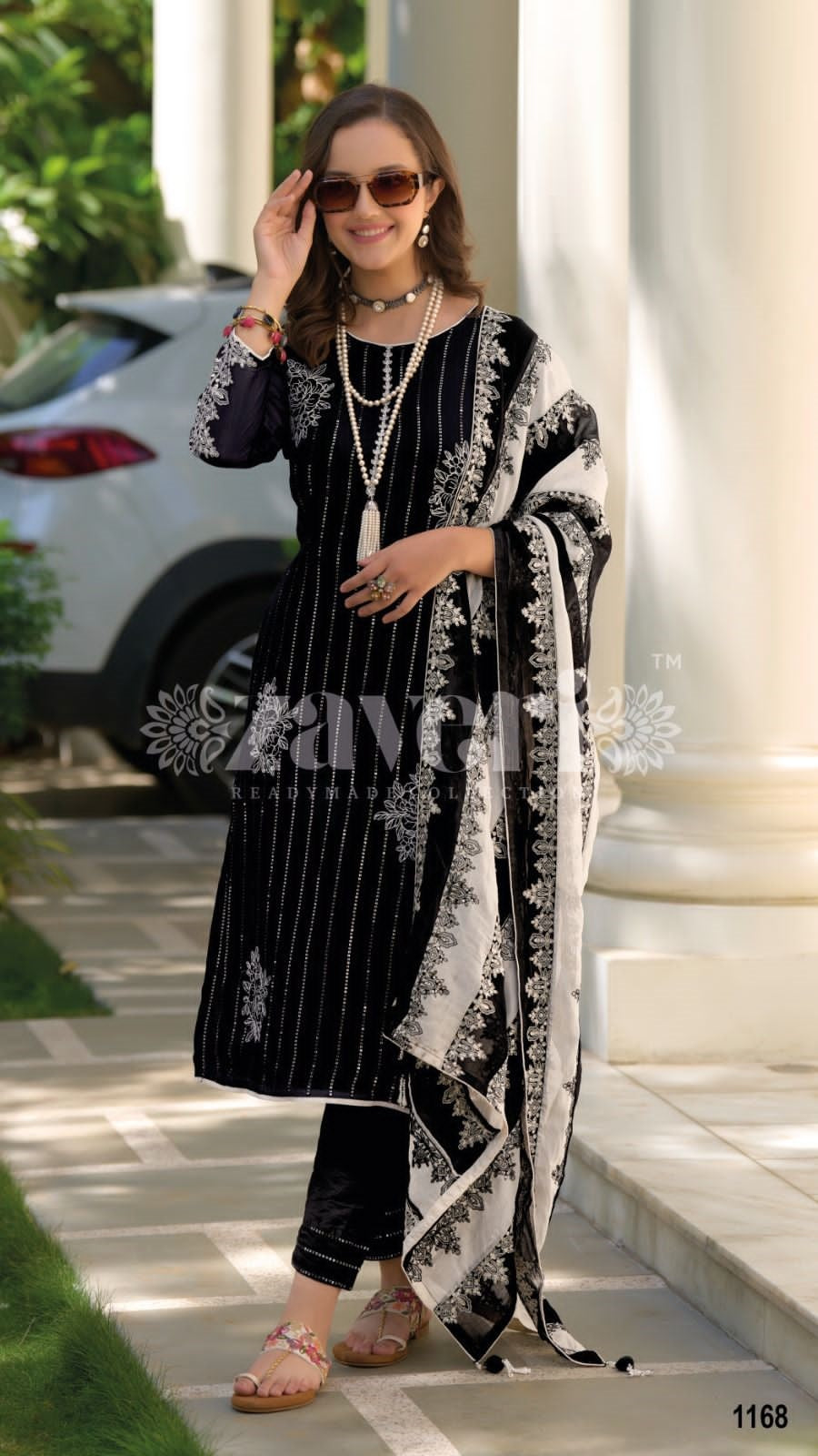 Readymade Suit Set In Black