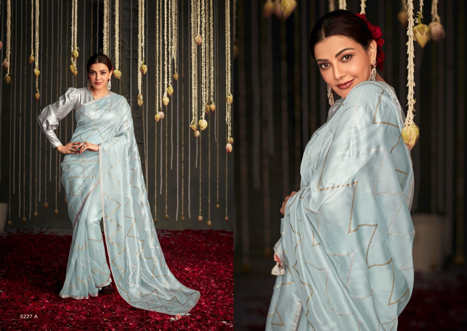 Light Blue Organza Saree