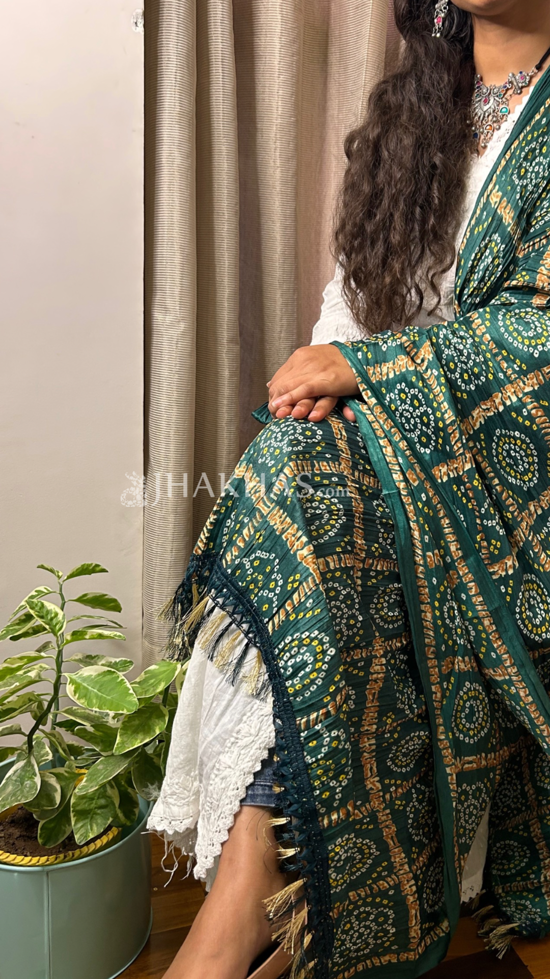 Green Gharchola Dupatta For Wedding