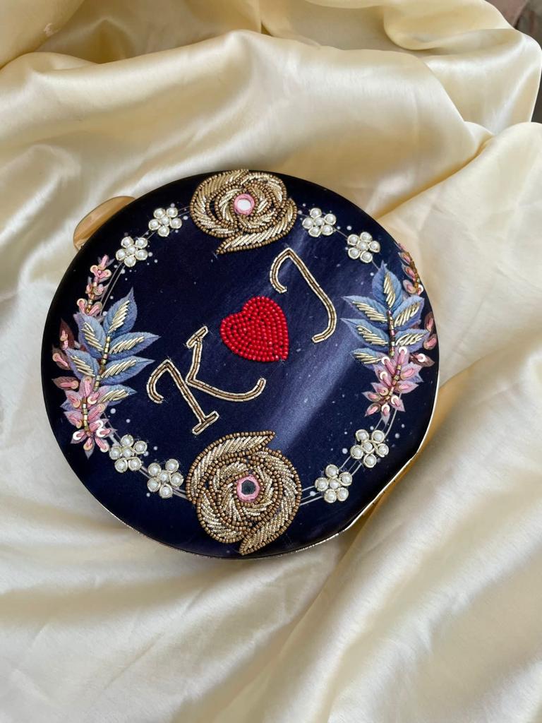 Customized Clutch in Dark Blue