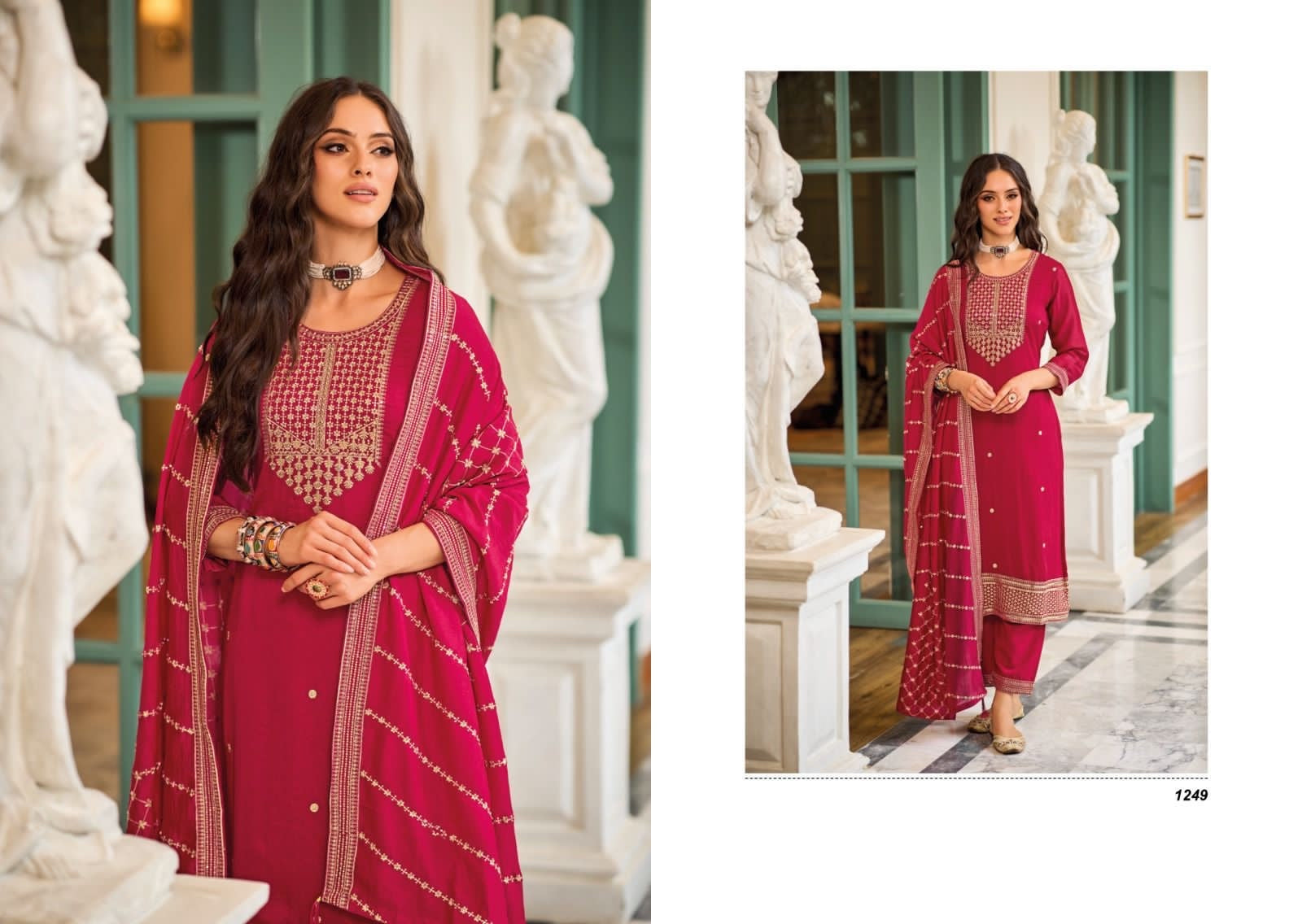 Karwachauth Suits in hot pink
