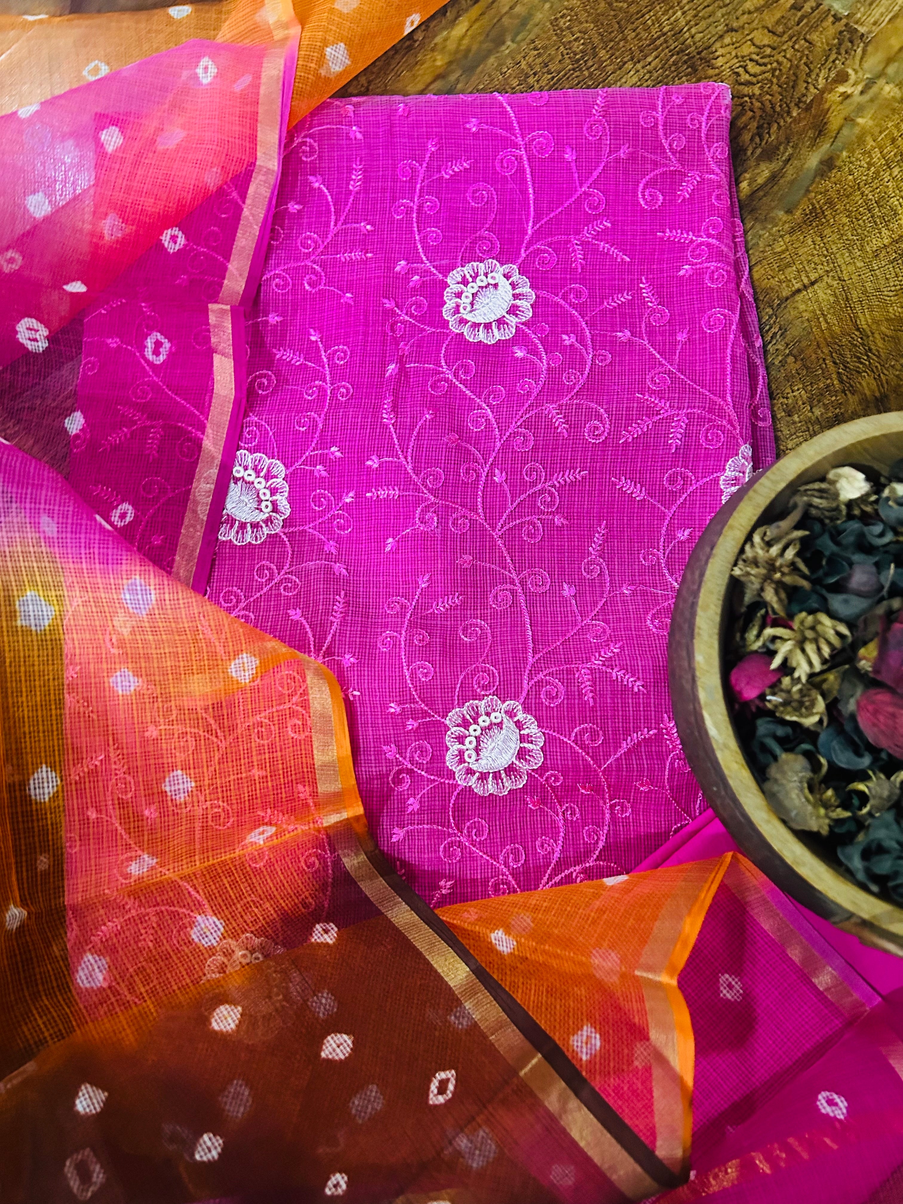 Hot pink Kota Doriya Suit