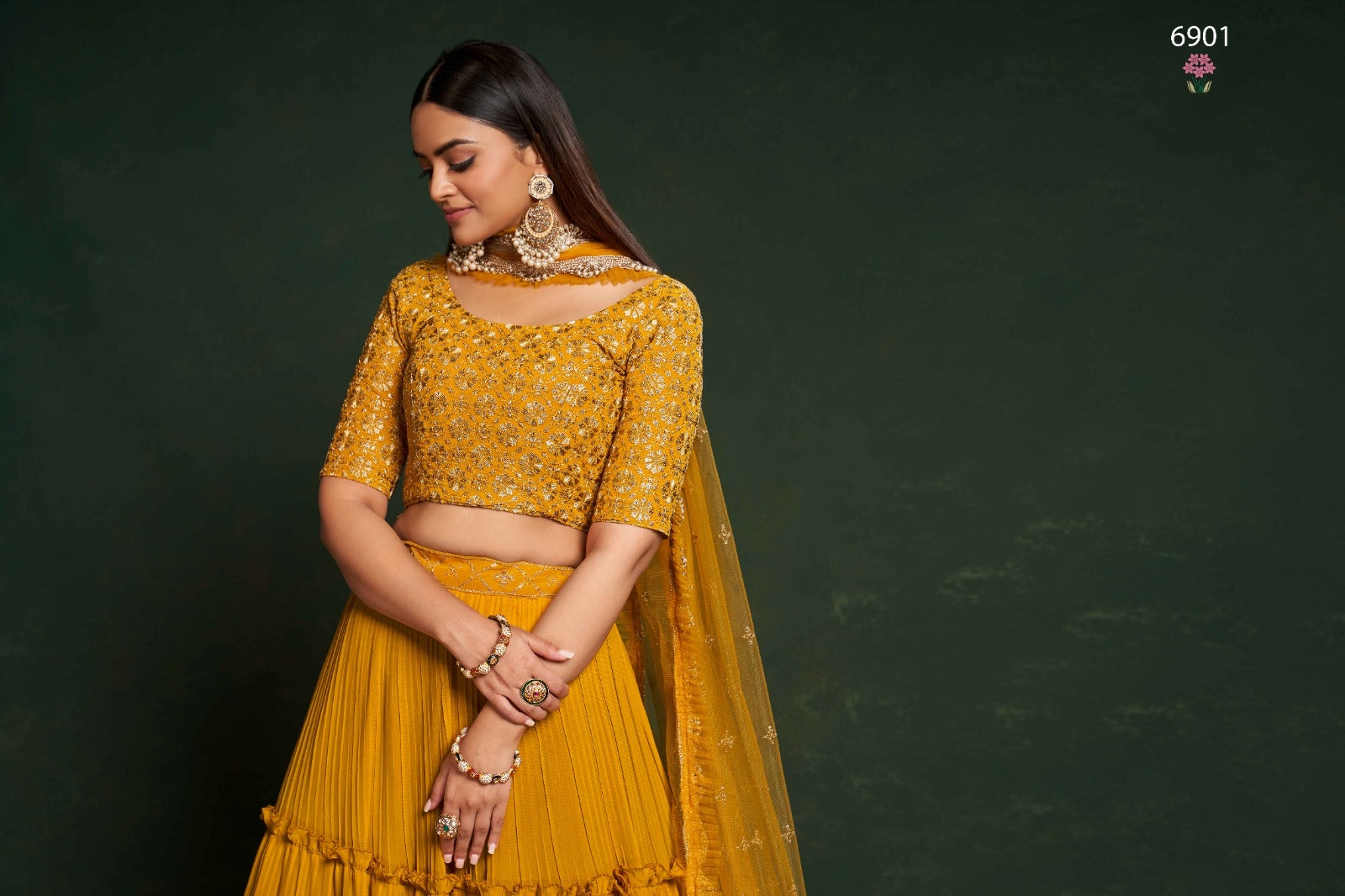 Stylish yellow Lehenga