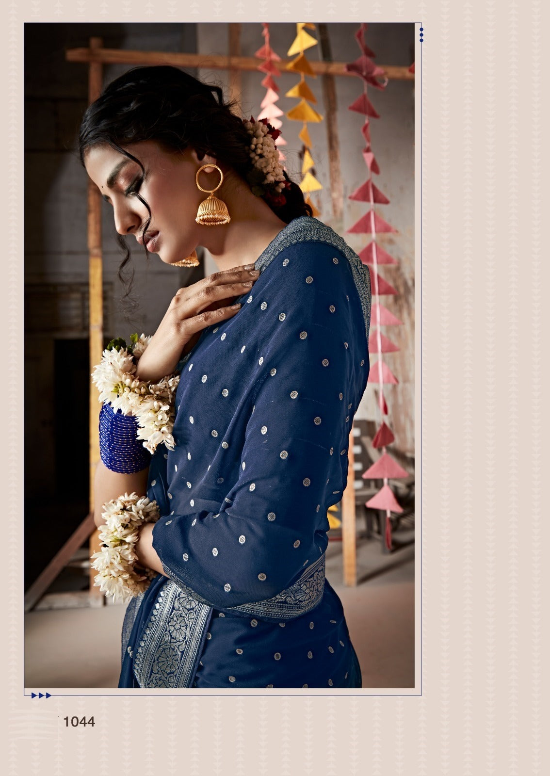Georgette Silk Saree In Blue