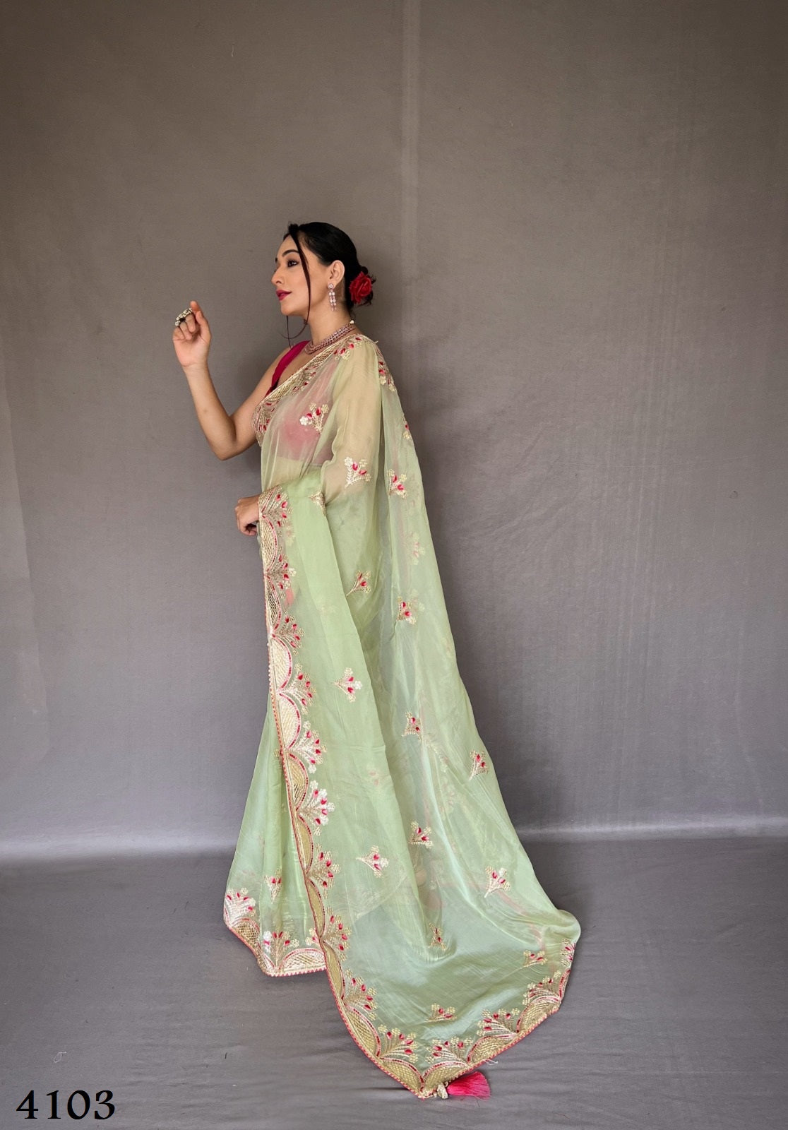 Green Color Organza Soft Silk Saree