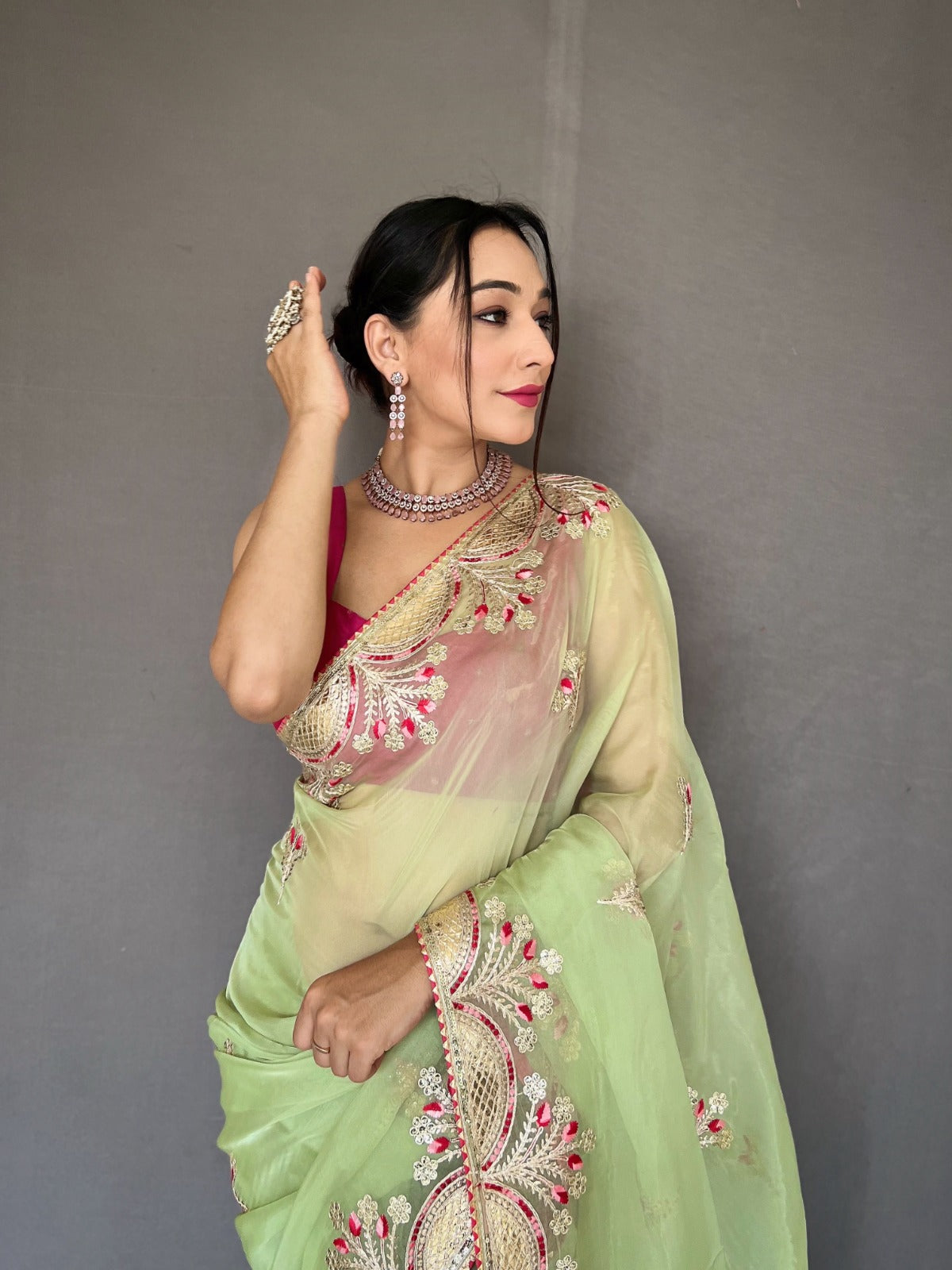 Green Color Organza Soft Silk Saree