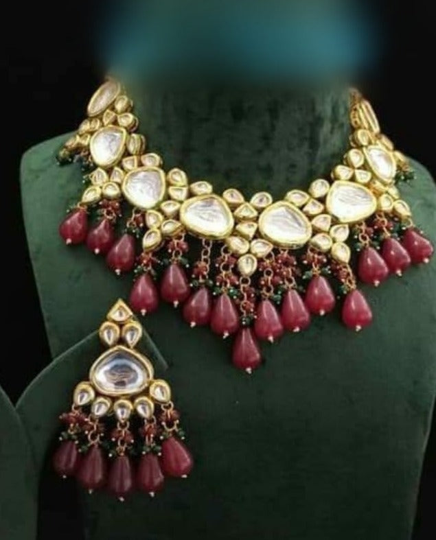Heavy Pearl Kundan Necklace Set