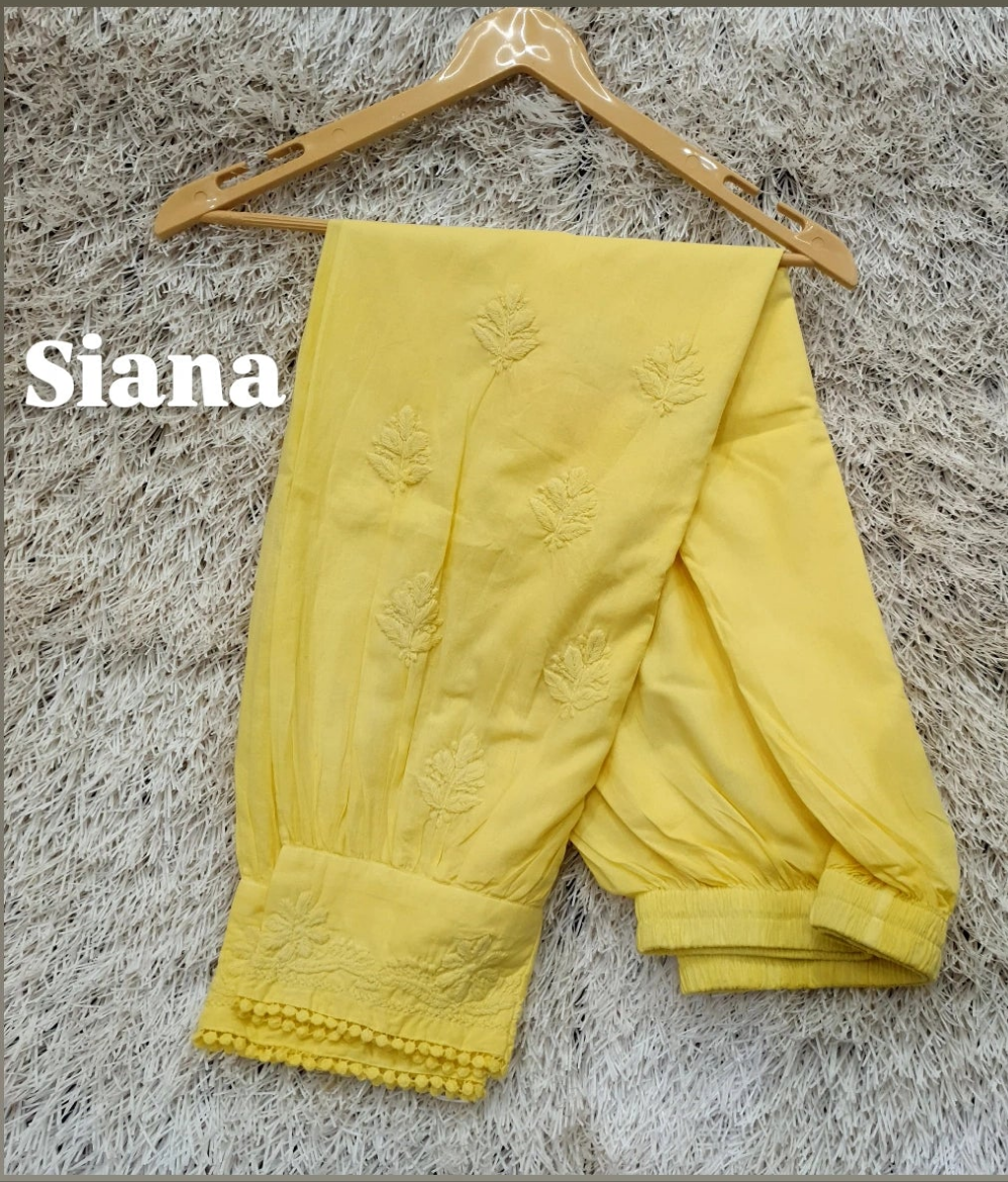 Siana Chikankari Baloon Baby Yellow Salwar