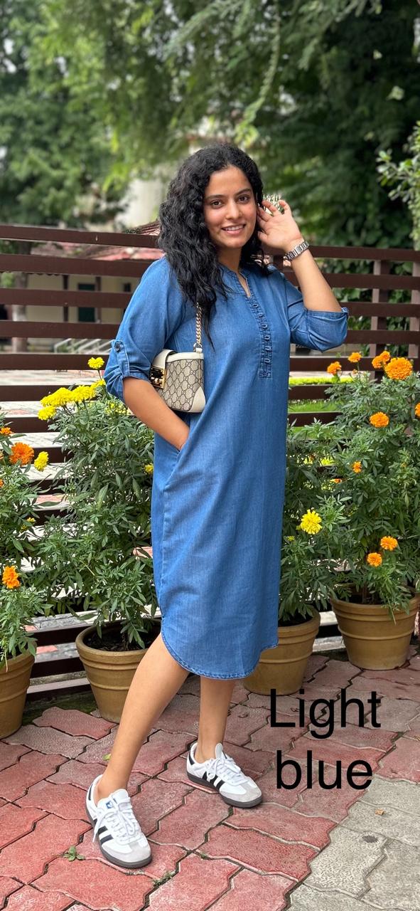 Myra Blue Denim Dress