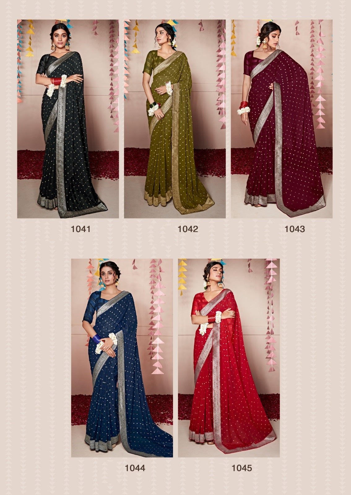 Georgette Silk Saree In Blue