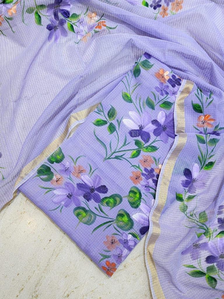 Pretty Blue Combination Kota Doria Dupatta