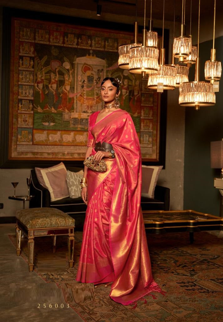 Orange Soft Silk Weaving Bollywood Saree