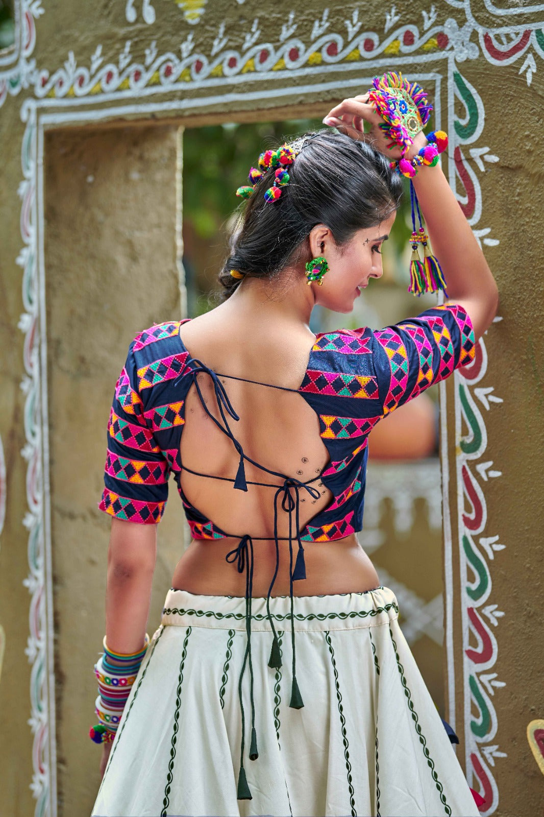 Off White Navratri Lehenha Choli