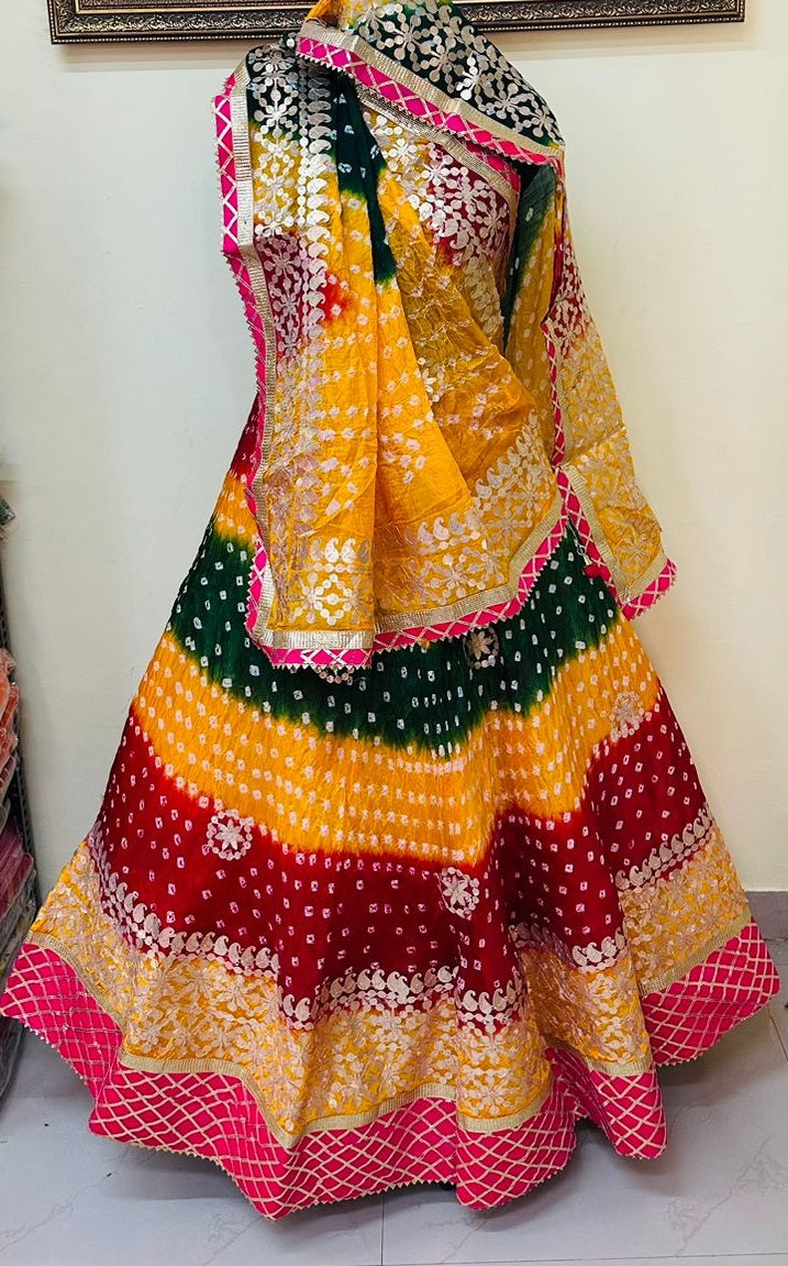 MultiColor Gota Patti Lehenga