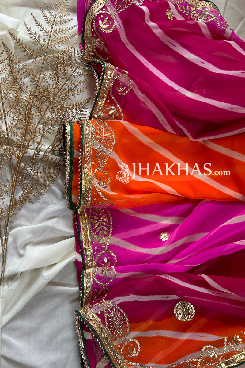 Multi Color Gota Work Saree