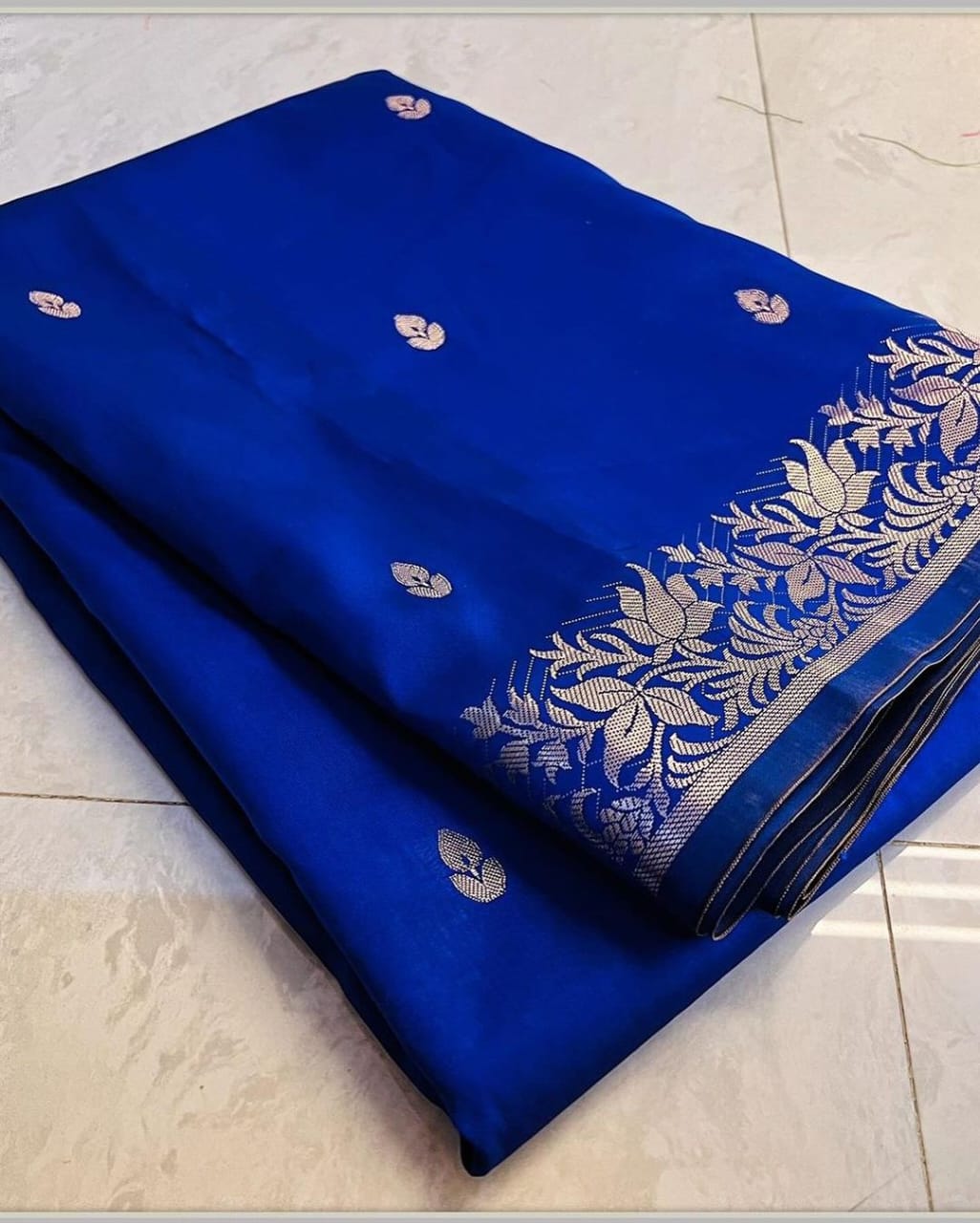 Royal Blue Banarasi Soft Silk Fancy Saree