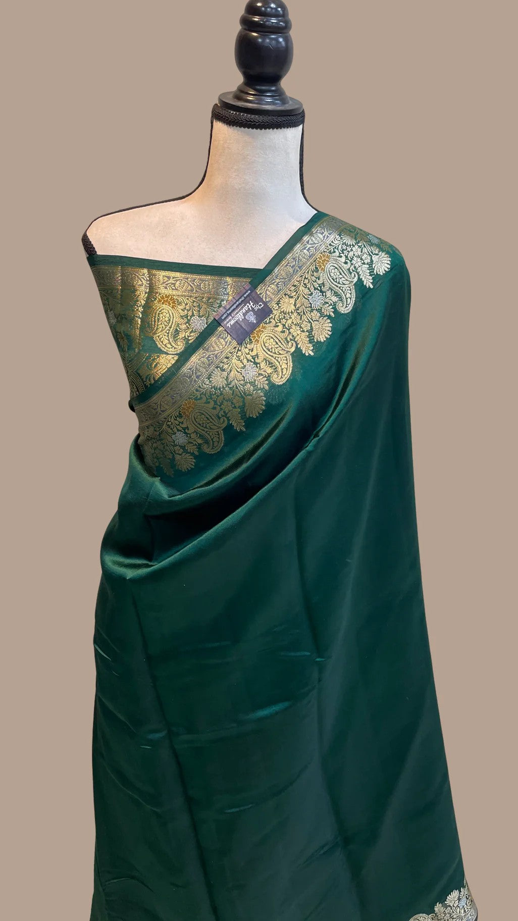 Royal Green Banarasi Soft Silk Designer Saree