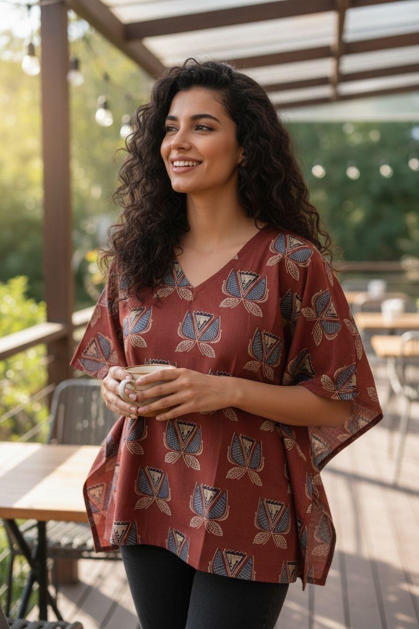 Summer Wear Cotton Short Length Kaftan