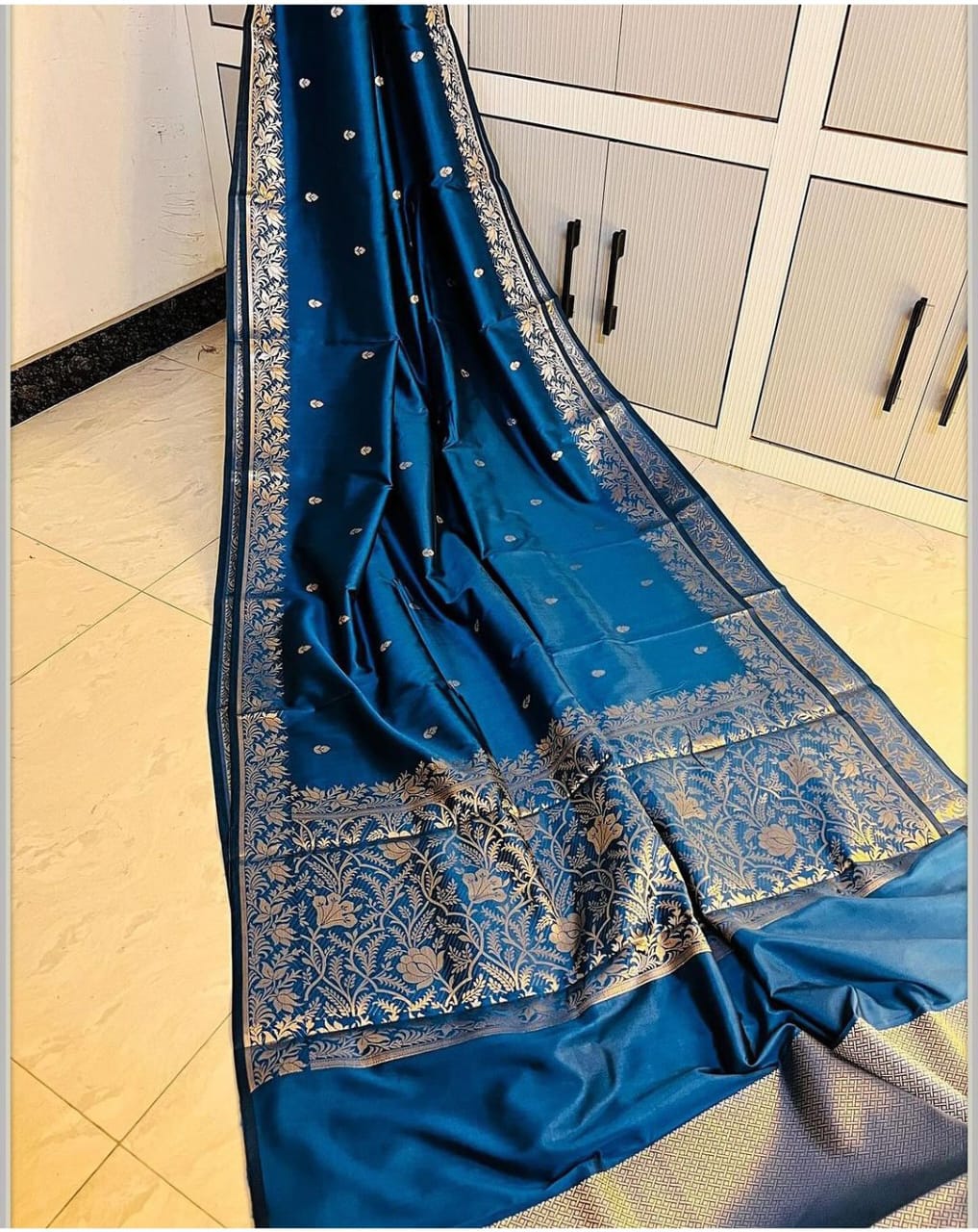 Royal Indigo Banarasi Soft Silk Fancy Saree