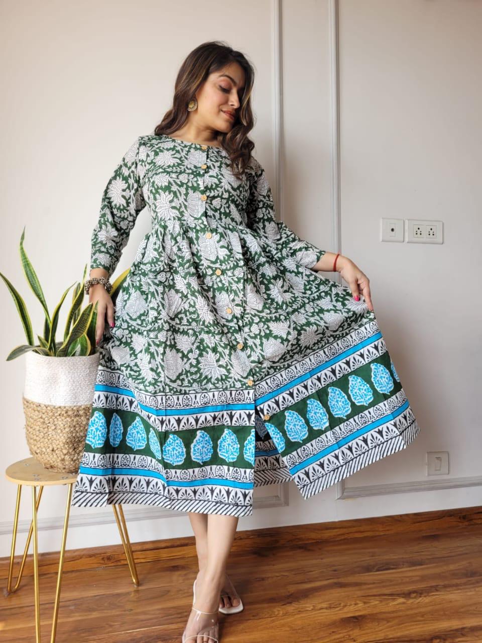 Pure Cotton Summer Long Dress