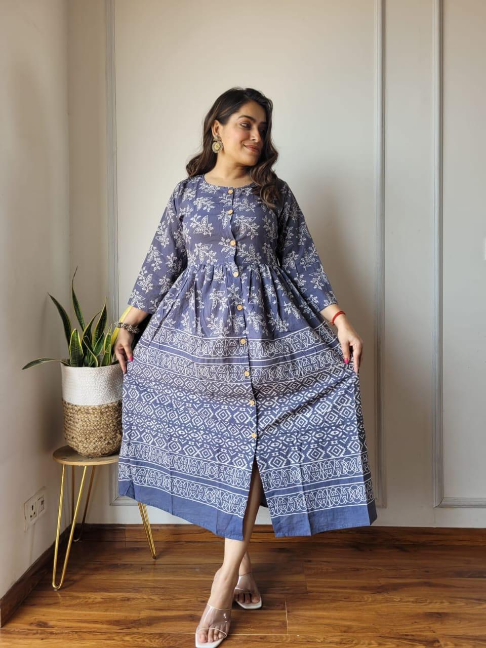 Floral Cotton Summer Long Dress