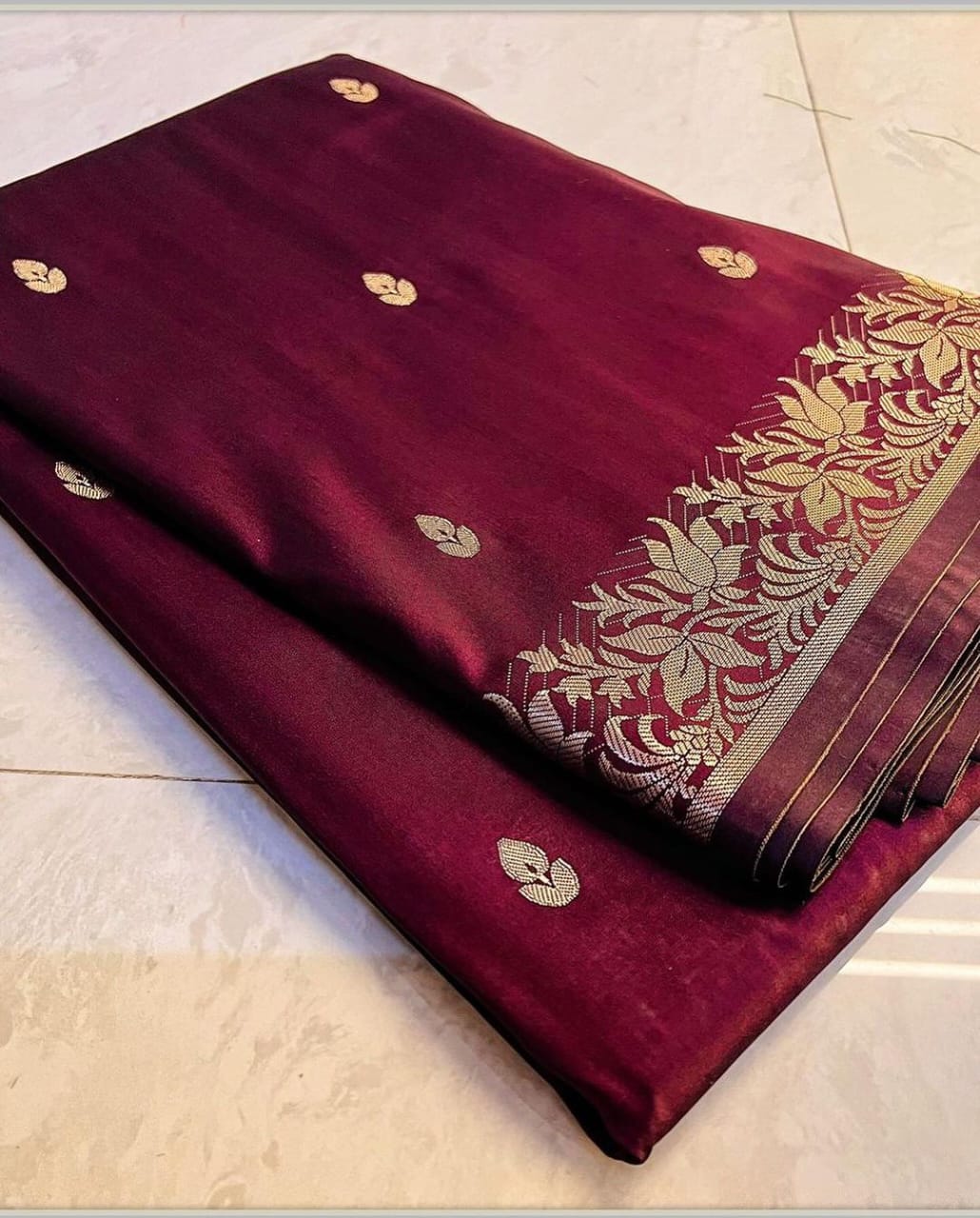 Royal Maroon Banarasi Soft Silk Fancy Saree