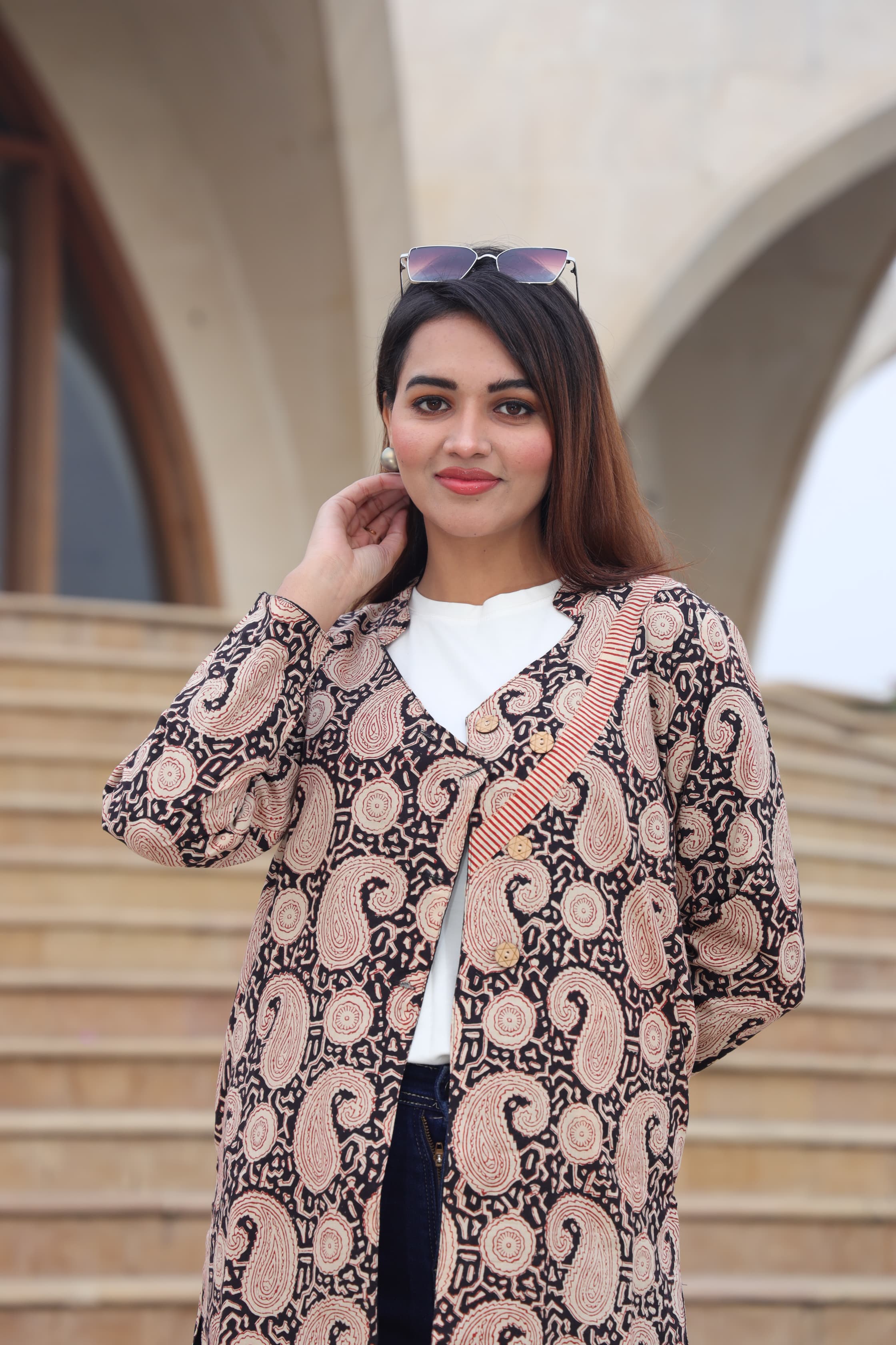 Beautiful Black Bagru Hand Block Printed Pure Cotton Winter Jackets