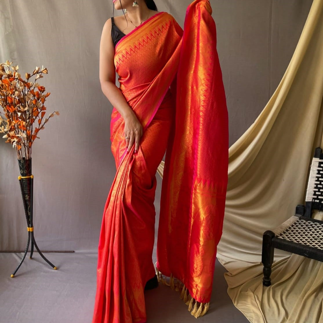 Red Kanjivaram Silk Saree