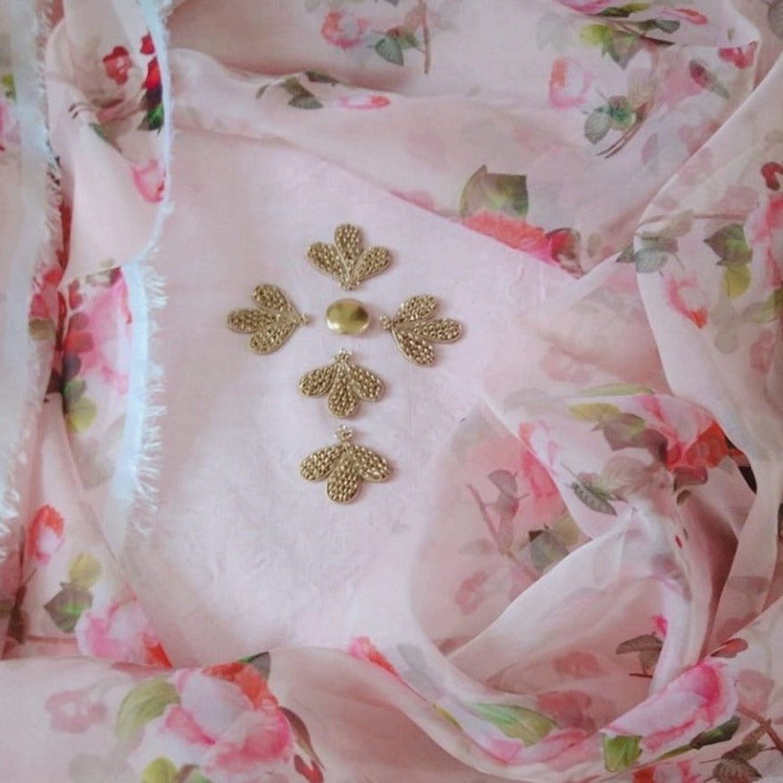 Baby Pink Organza Dupatta Salwar Suit - jhakhas.com