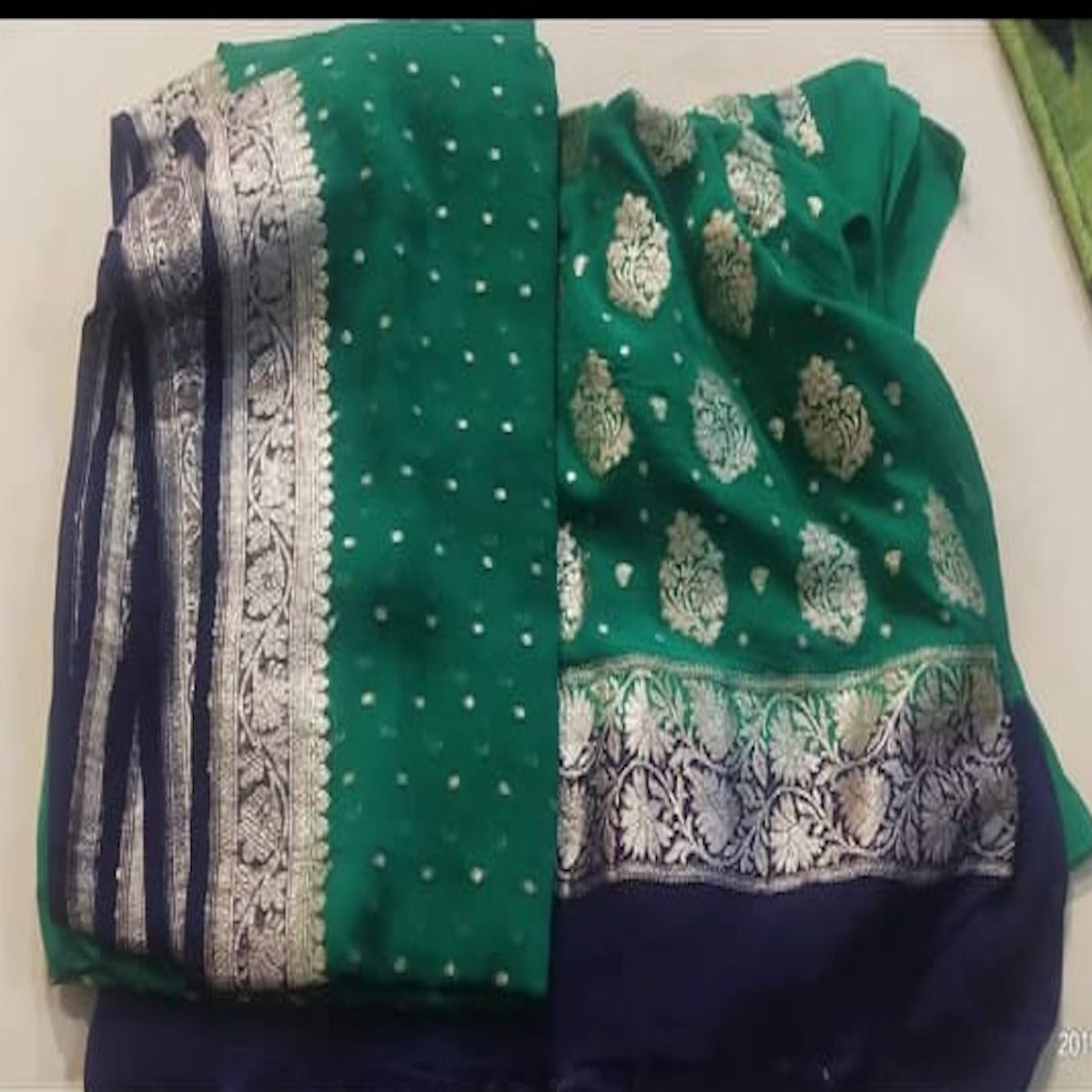 Dark Green Banarasi Khaddi Salwar Suit,Latest Banarasi Khaddi Silk Salwar Suit,Shop Banarasi Salwar Suit Best Rates