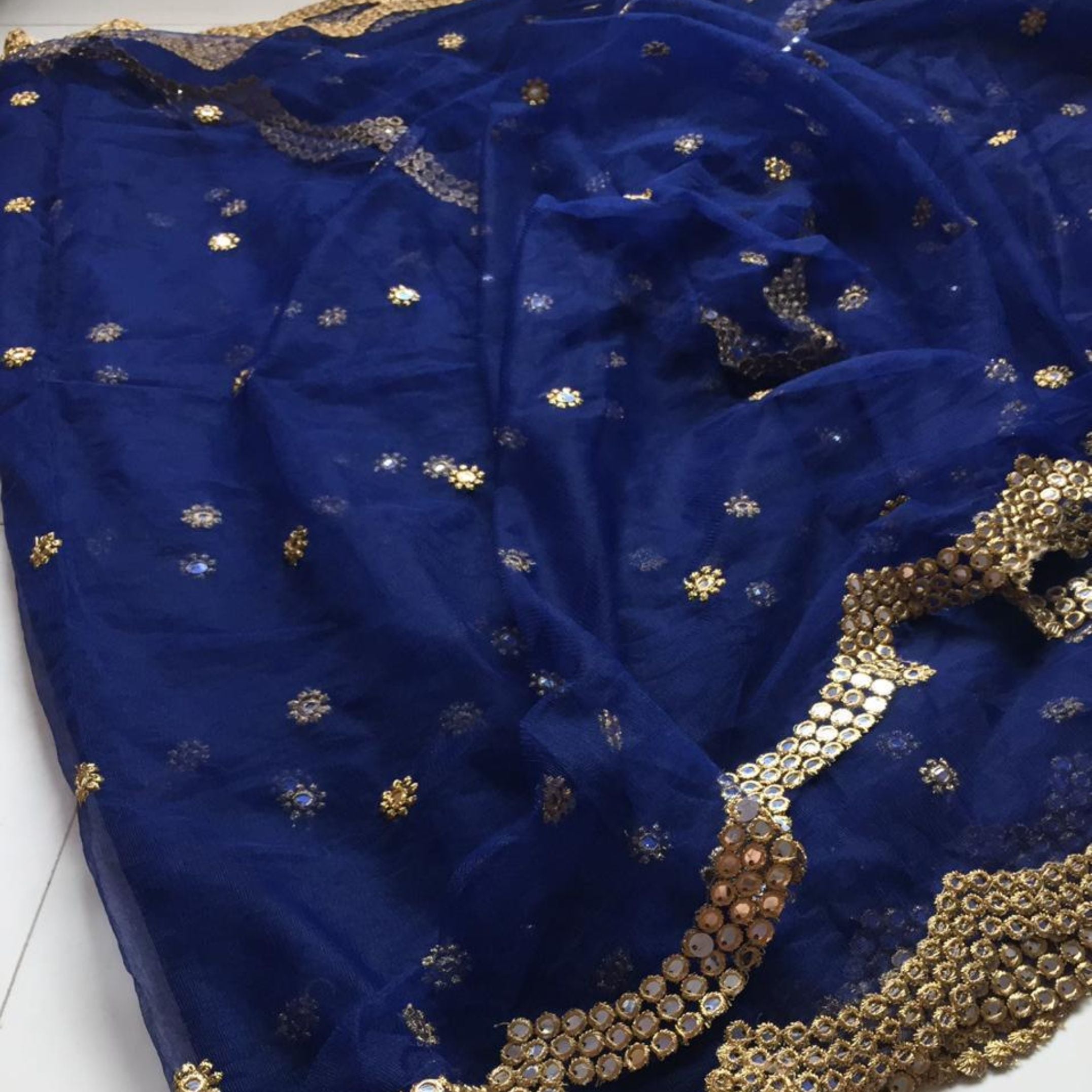 Designer Dupatta In Blue