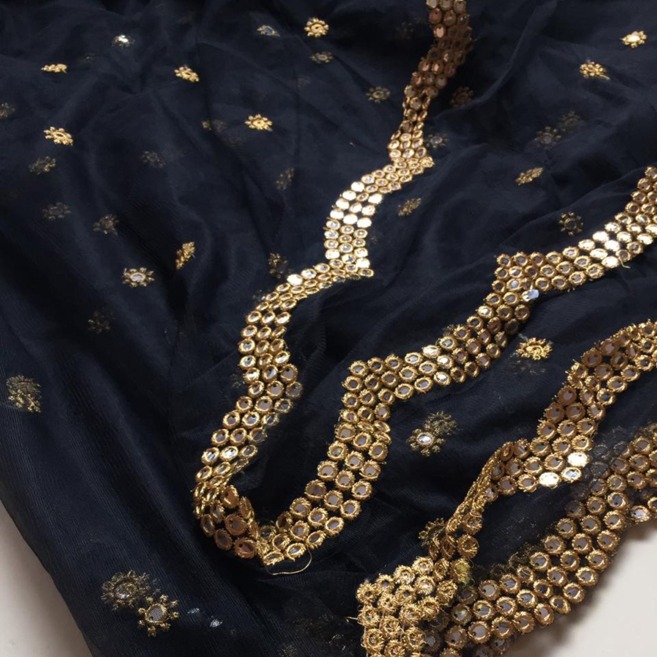 Designer Dupatta In Black